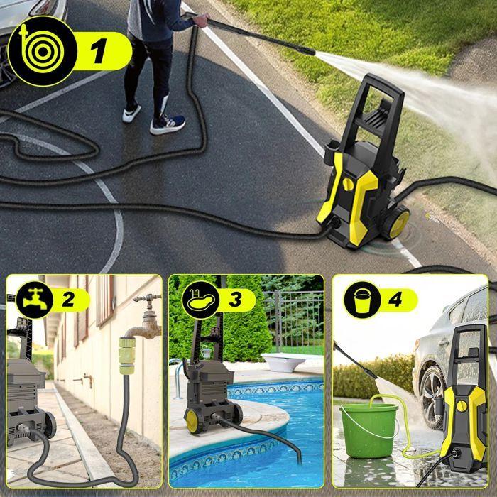 Nettoyeur haute pression - BAZARLAND30 - 2200W - 2600 PSI - Buse réglable 180° - Électrique