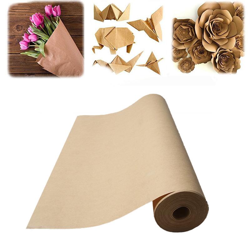 

1 рулон DIY упаковка крафт-бумага упаковка подарки цветы 10 м 30cm*10m