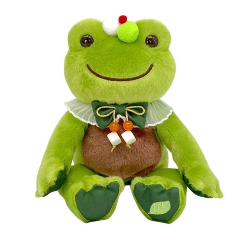 Sanrio Pickles the Frog Retro Cafe Bean Doll Matcha Anmitsu Plush Toy