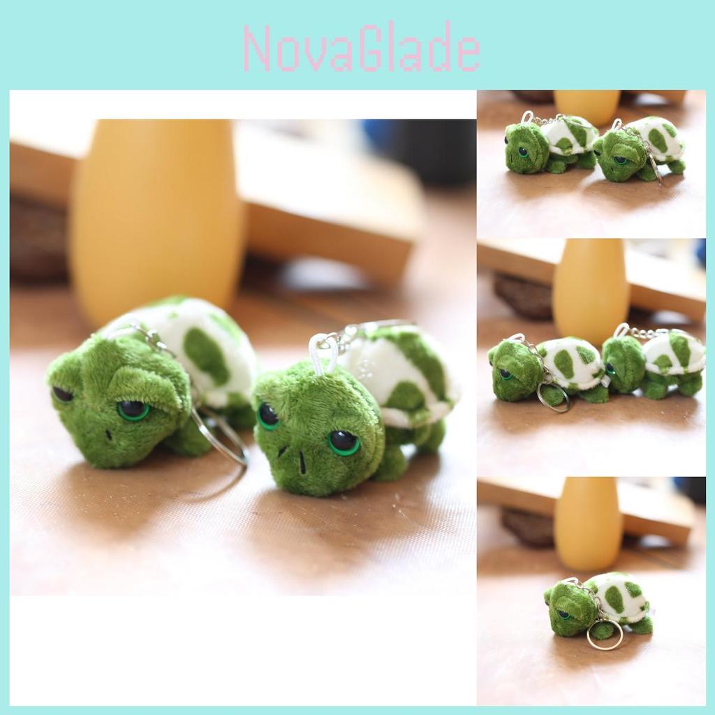Cute Plush Turtle Bag Charm Ultra-soft Short Plush Stuffed Toy Keyring Doll
