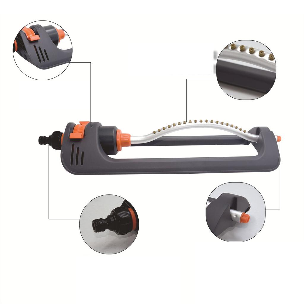 Stropitor automat de gazon oscilant cu duze cu 19 găuri Dispozitiv de udare pentru stropire cu apă de grădină pentru agricultură de grădină