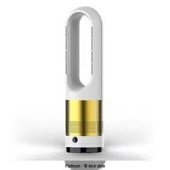 Leafless Electric Fan & Heater with Remote, Silent & Energy Efficient, Floor/Desktop Model 018JR.