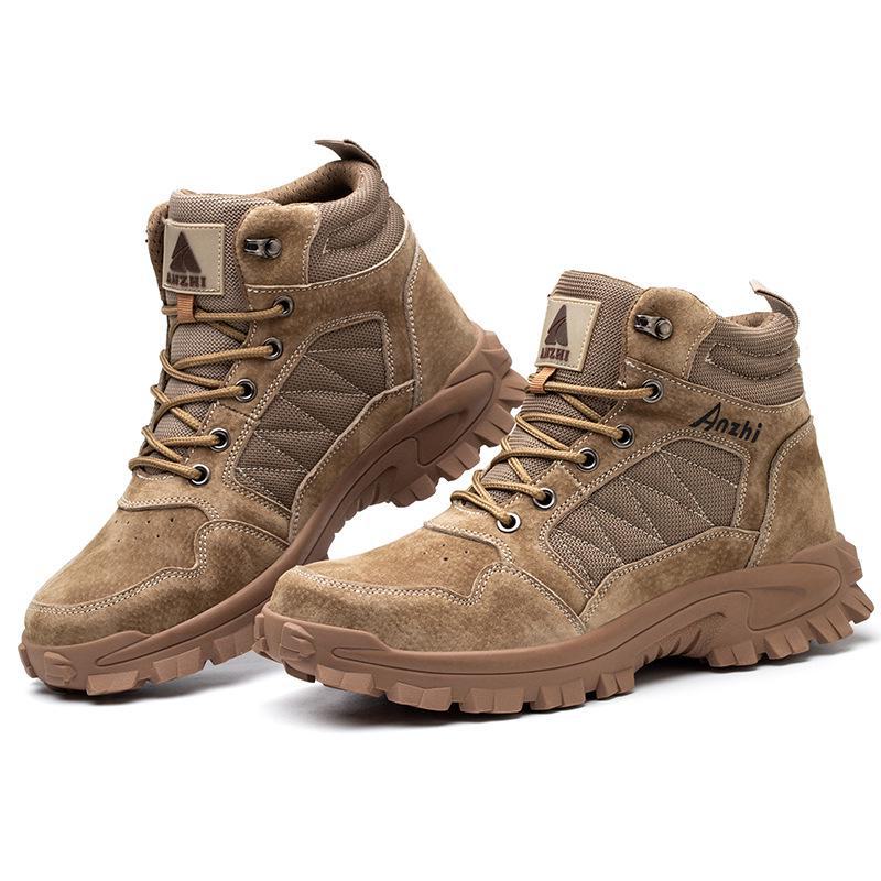 

Мужская зимняя защитная обувь со стальным носком - Anzhi: Теплая резиновая подошва с защитой от проколов и ударов Size: 42