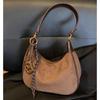 Niche Retro Suede Bag Women's New Versatile Exquisite Shoulder Underarm Carry Women's Messenger Bag