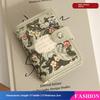 2024 Women's Floral Multi-Slot ID & Bank Card Holder - Retro Oil Painting Design, Large Capacity
