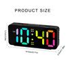 Simple Digital Bedside Alarm Clock With Dynamic Color And Double Alarms For Heavy Sleepers Kids Girls Desk Display