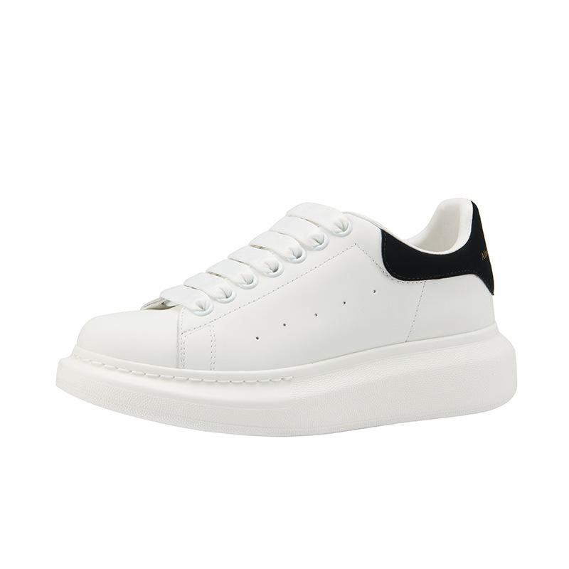 Italské McQueen malé bílé boty dámské 2025 nové jarní a podzimní plátěné boty platforma zvýšení výšky pár pánské boty všestranné sportovní a lei