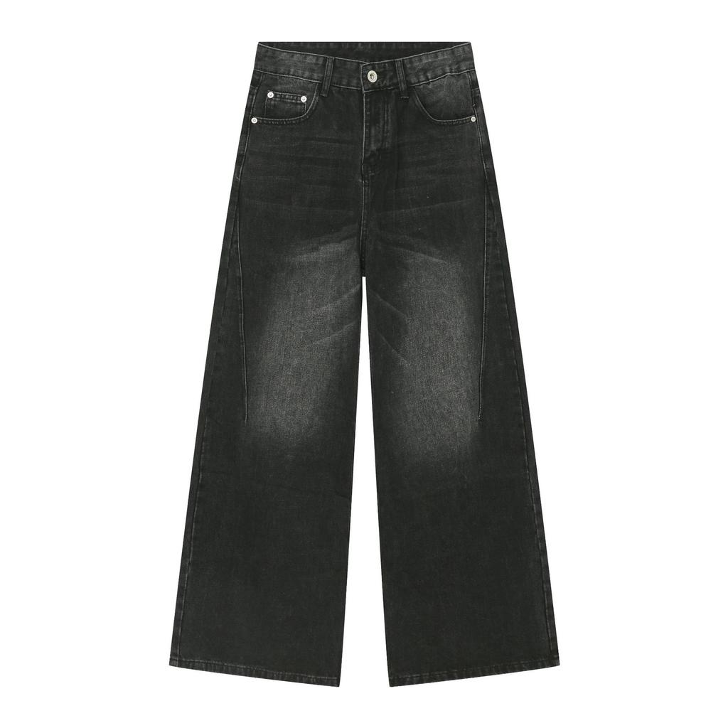 Vintage Loose Wide-leg Jeans Men's Design Sense of Senior Sense of Fried Street Pants Straight Loose Jeans for Men Fashionable and Comfortable Pants