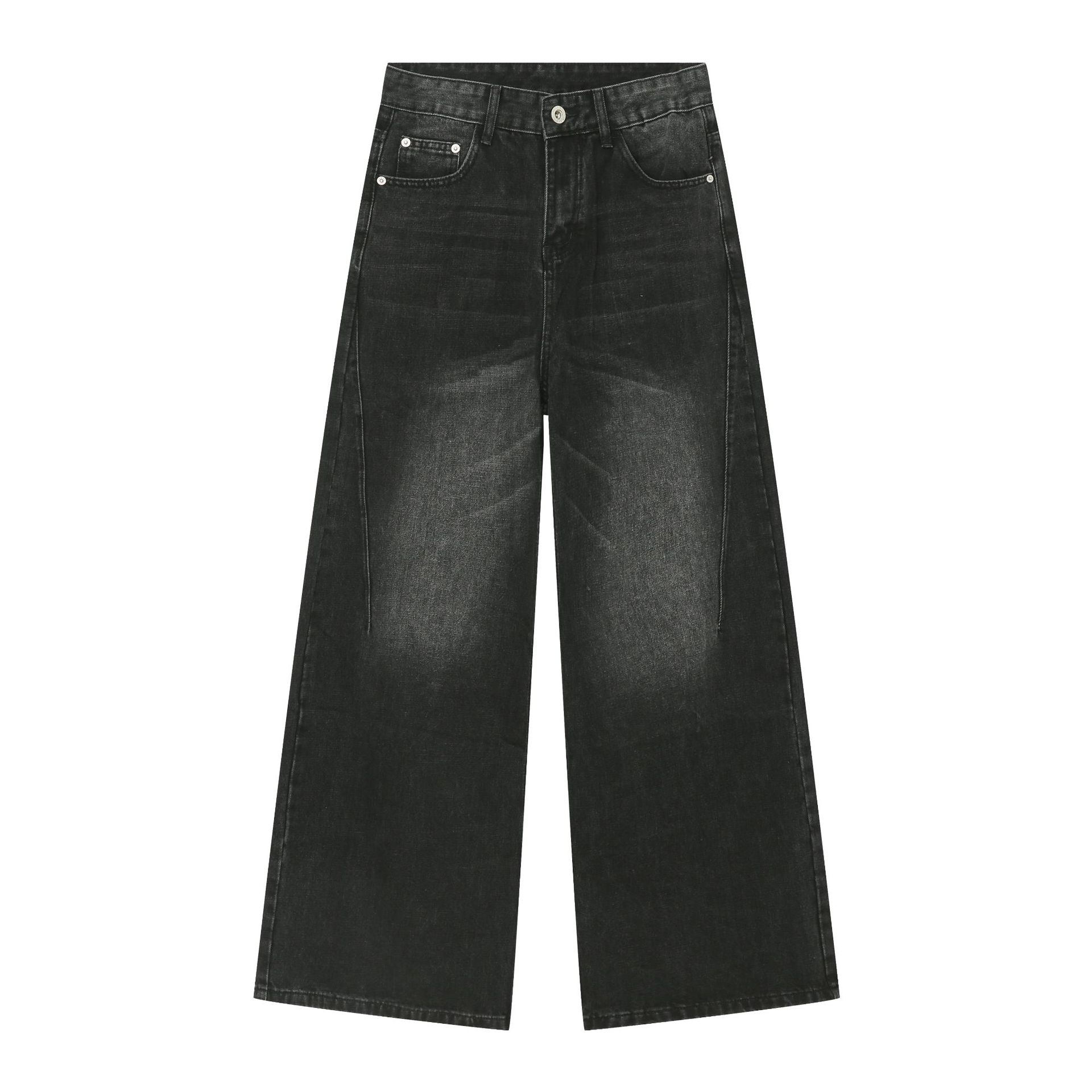 

Винтажные свободные широкие джинсы мужские дизайнерские брюки Sense of Senior Sense of Fried Street прямые свободные джинсы для мужчин модные и удобные брюки XL