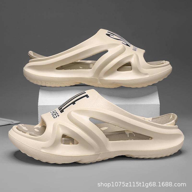 Summer new fashion outer wear men's and women's one-word drag thick-soled non-slip, light and breathable cool slippers, wearing sandals outside