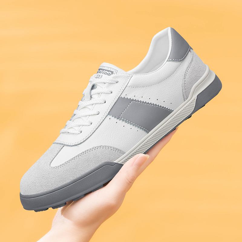 Fashion Classic Men Vulcanized Shoes Man Outdoor Sneakers Male Spring Autumn Casual Leather Soft Shoes Classic Non-Slip Walking Trainers