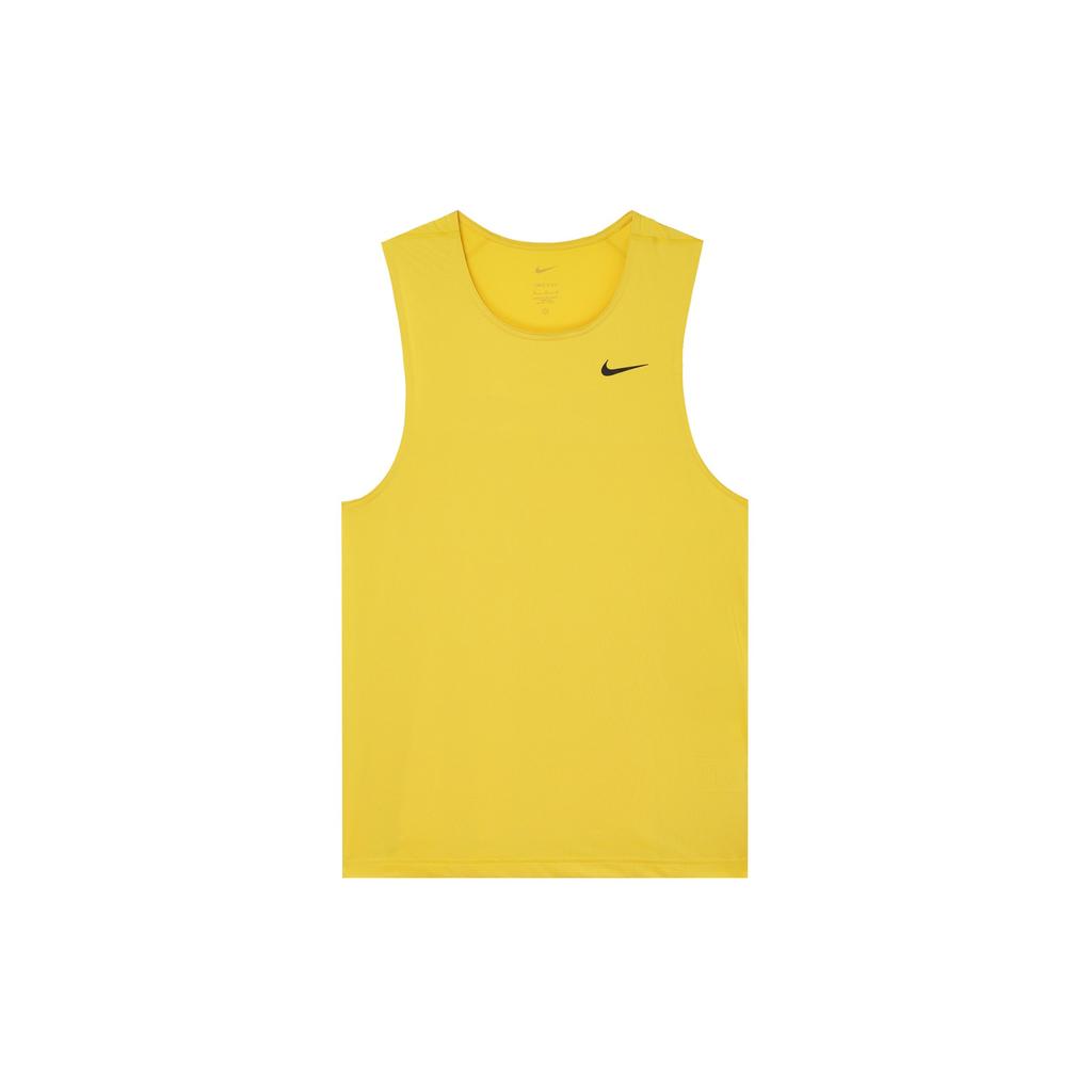 Nike Dri-FIT Ready Solid Quick-Dry Running Training Tank Top Men Tops Bright-Sulfur-Yellow DV9814-709