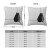 Kitty In Corner Square Pillowcase Polyester Linen Velvet Printed Zip Decor Pillow Case Home Cushion Cover