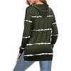 Women's Fashion Casual Stripe Print Hooded Long Sleeve Loose T Shirt Tops