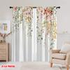 2 szt., druk płaski 2D Popularne panele zasłonowe Kwiatowa kaskada Wszechstronne 100% poliester (bez pręta) Dekoracje Do Domu dla