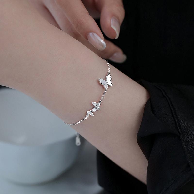 Butterfly Bracelet Female Light Luxury Girlfriend Gift Fritillary Fresh and Sweet Versatile Niche Design Jewelry Birthday Gift