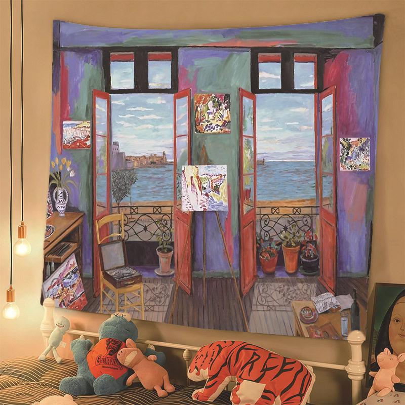 

Matisse Art Tapestry Classical Masterpiece Wall Hanging Bedroom Background Wall Decor Cloth 74x94cm(29x37in)