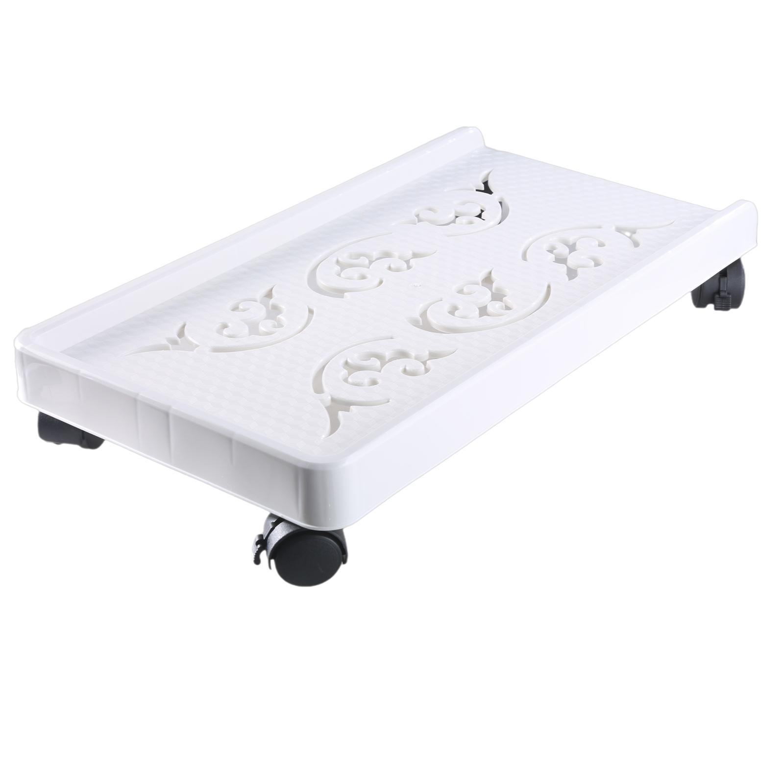 Portable Computer Base with Rotating Wheel Functional Computer Mobile Stand with Brakes Adjustment Computer Support 1 белый