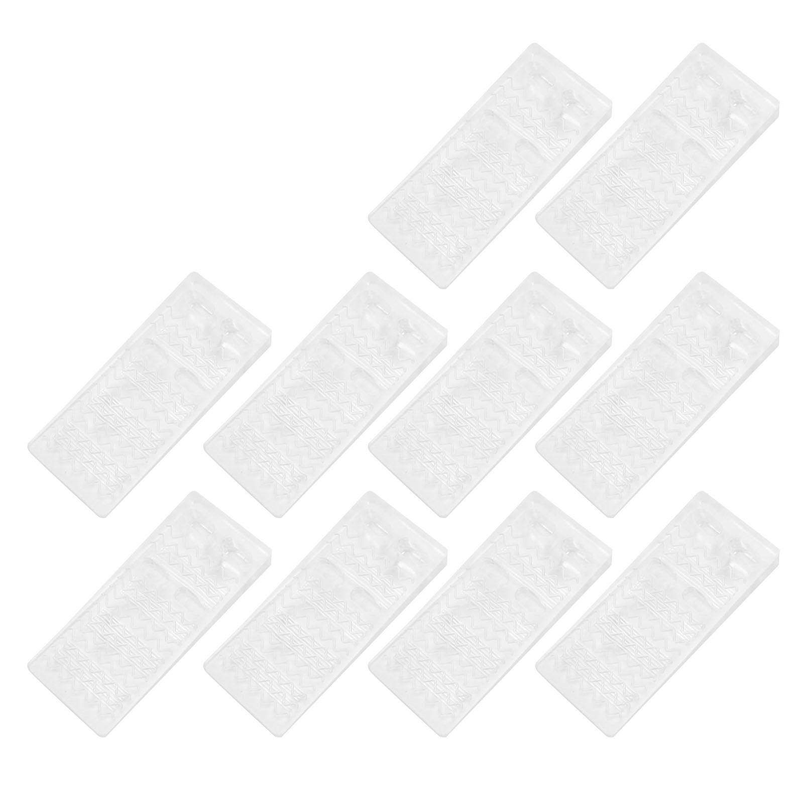 

10 Pcs Door Stoppers Quadrate Shape Transparent Stackable Hollow Design Door Holder Stopper Security for Home