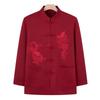 Elderly Men's Embroidered Tang Suit Jacket