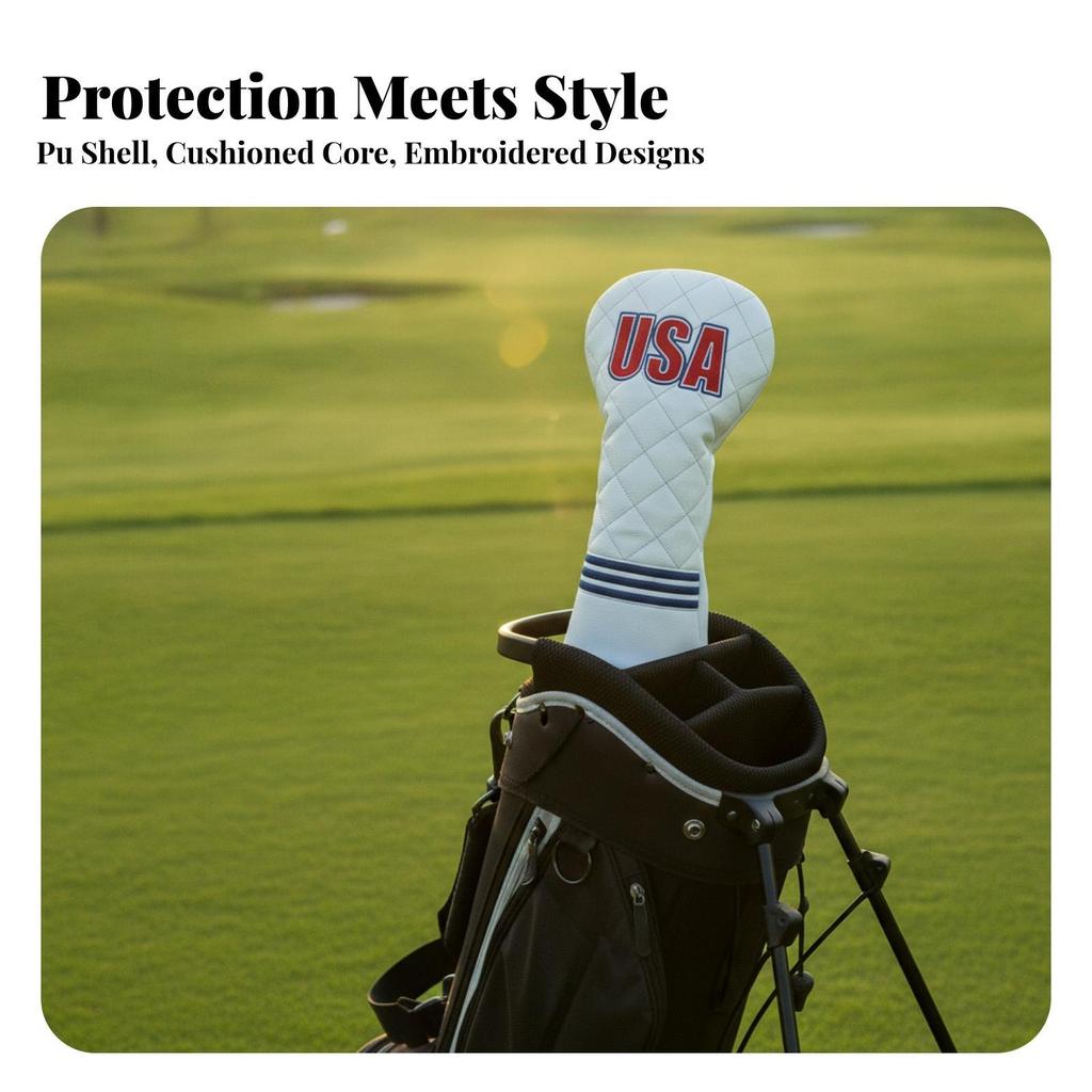 Golf Club Head Cover | guarding PU Material, straightforward pullon Design, Headcover, for