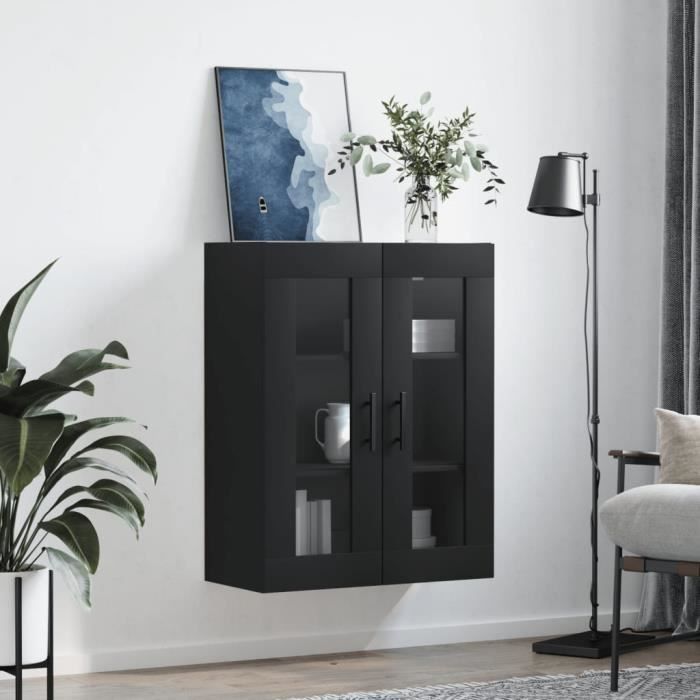 VidaXL Armoire murale noir 69,5x34x90 cm 828501