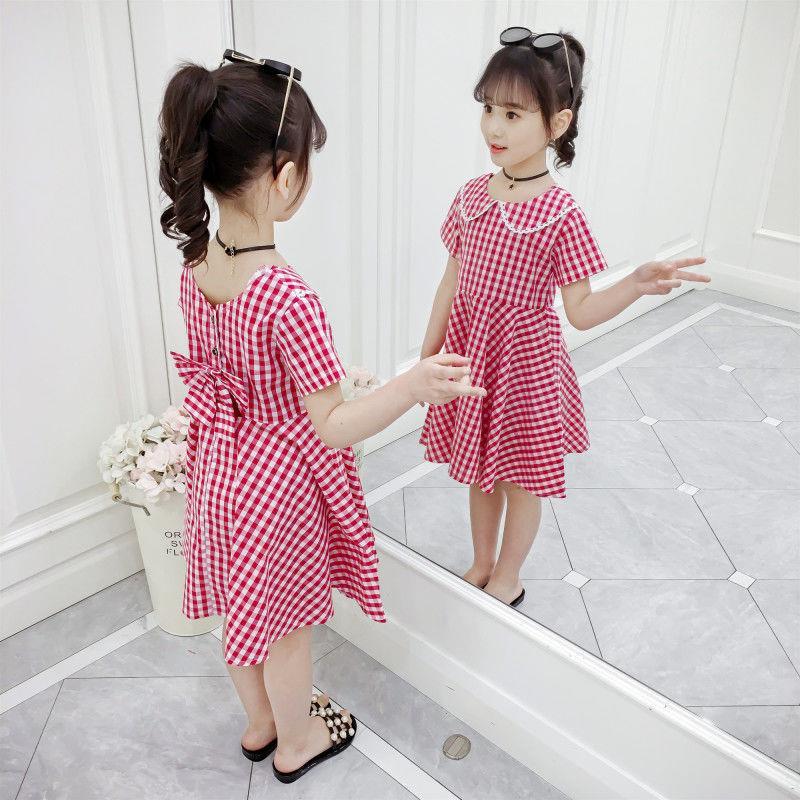 Big Girl Bowtie Dress Summer Girl Stripe Dresses Girls Costume for Kids Clothing Princess Dress