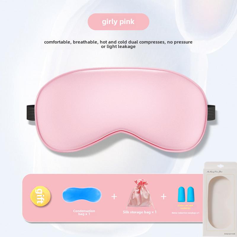 Masque pour les yeux en soie double face pour hommes et femmes: Options de blocage de la lumière et de compresses chaudes/froides pour le sommeil et la relaxation