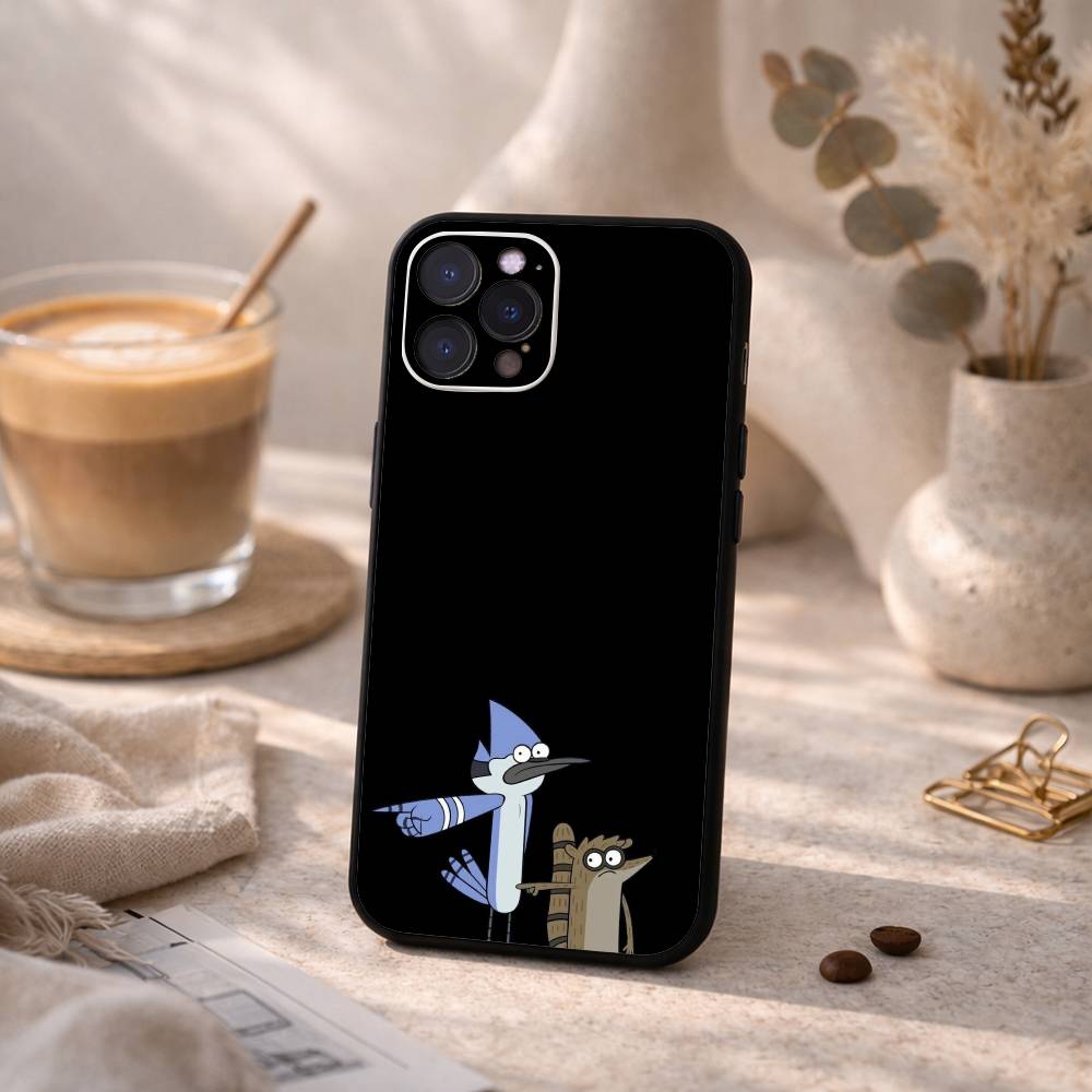 R-RegularES Cute Show Phone Case For iPhone17,16,15,14,13,12Plus,Pro Max,XS,5G Soft Silicone Black Cover