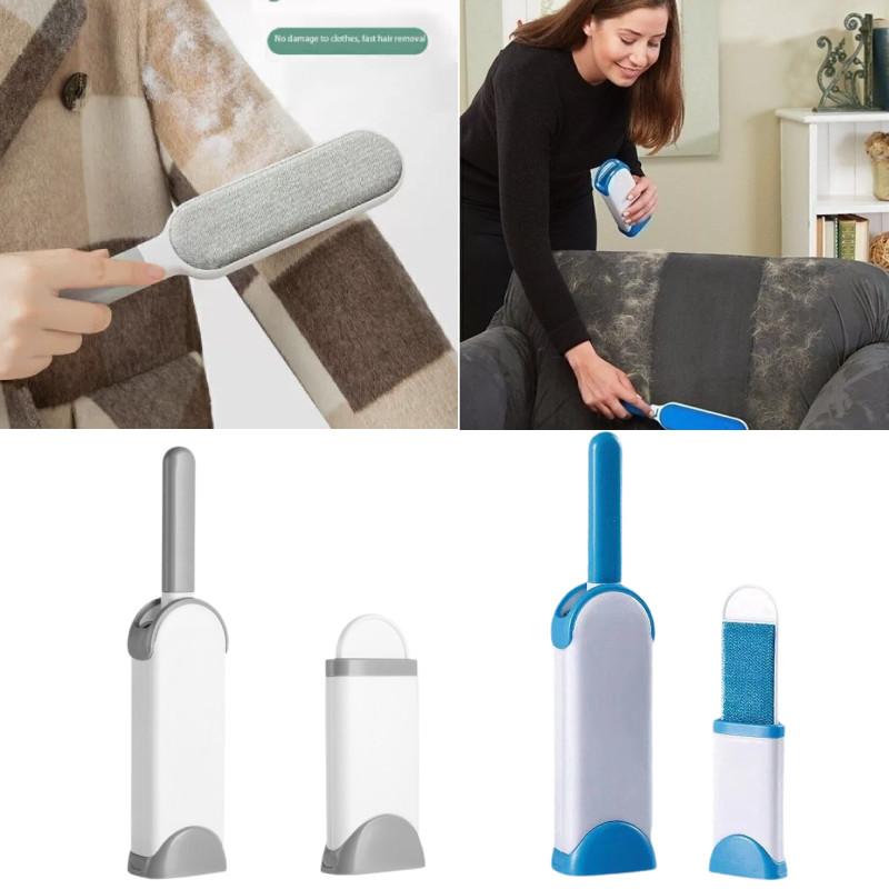 Double Self Cleaning Sided Lint Brush Reusable Sofa Pet Dog Cat Hair Fur Remover