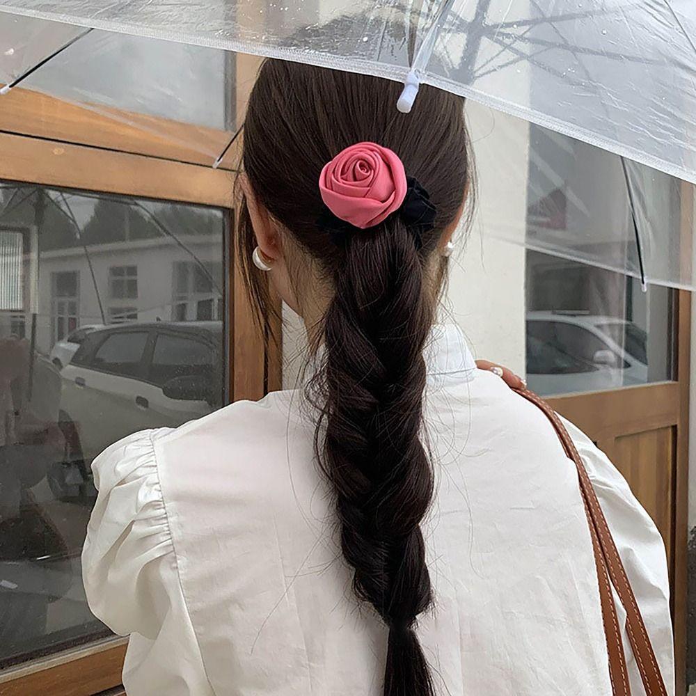 Sweet Rose Hair Tie High Resilience Hair Accessories Hair Ring Headdress Elastic Hair Bands Women