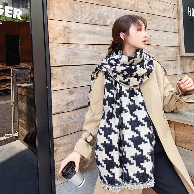 Winter Warm Sub Scarf Wind Autumn Winter Thickened Imitation Cashmere Cold Scarf Large Shawl Dual-purpose