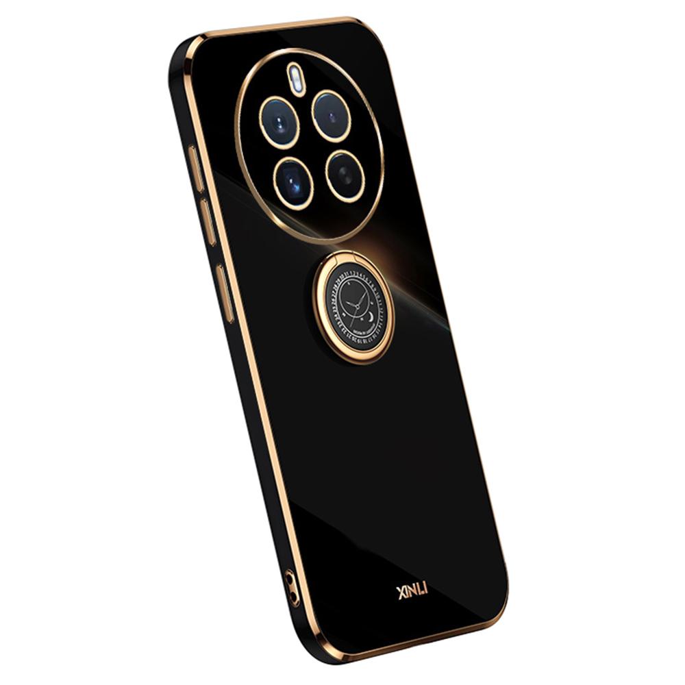 XINLI For Realme 12 4G/12+ 5G/Narzo 70 Pro 5G Kickstand Case Electroplating Soft TPU Phone Cover