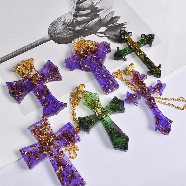 Various Styles Cross Earring Combination Keychain Silicone Mold Epoxy DIY Craft