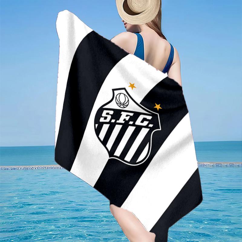 Santos Futebol Emblem Beach Towel, Quick-drying, Easy to Care for, Use for Both Fitness and Beach Vacations,Sports Essential Fan Gift