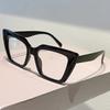 Oversized Cat Eye Glasses Women Stylish Patchwork Rim Optical Frames Trendy Brand Design Blue Light Blocking Eyeglasses