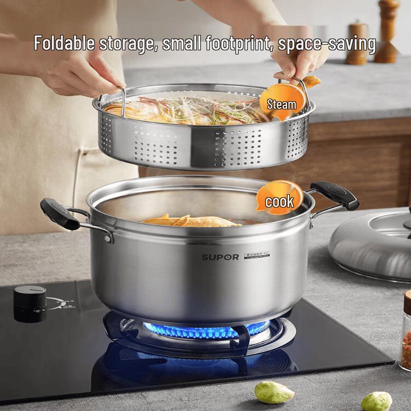 SUPOR 304 Stainless Steel Multi-Purpose Steamer Pot