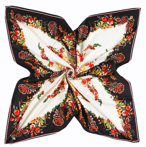 130*130cm Silk Bohemia Butterfly Peony Design Scarves Women Foulard Square Hijab Scarf Ladies Shawl Wrap Muffler Female Hijab