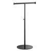 Soporte de Exhibición de Collares para Uso en Mesa, Soporte de Barra de Hierro Negro con Base Redonda y Bloqueo de Altura para Exhibición de Accesorios de Pendientes en Mostradores