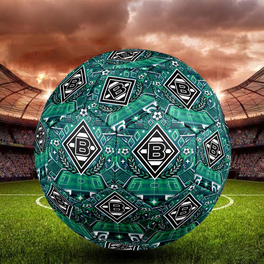 Borussia Monchengladbach Print Size 5 Soccer Ball, Standard Match Football for Sports Game and Team Practice, Ideal Gift for Soccer Fans