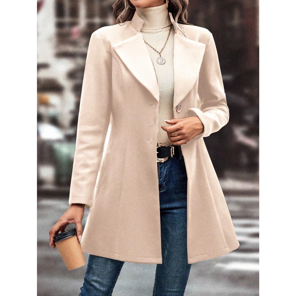 Wool Coats For Women Fall Winter Trench Coat Peacoat Long Tweed Blazer Jackets Outwear