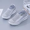 Lady Summer Breathable Slip on Beach Shoes Women Casual Platform Elevator Braided Blue White Sneakers Plus Size