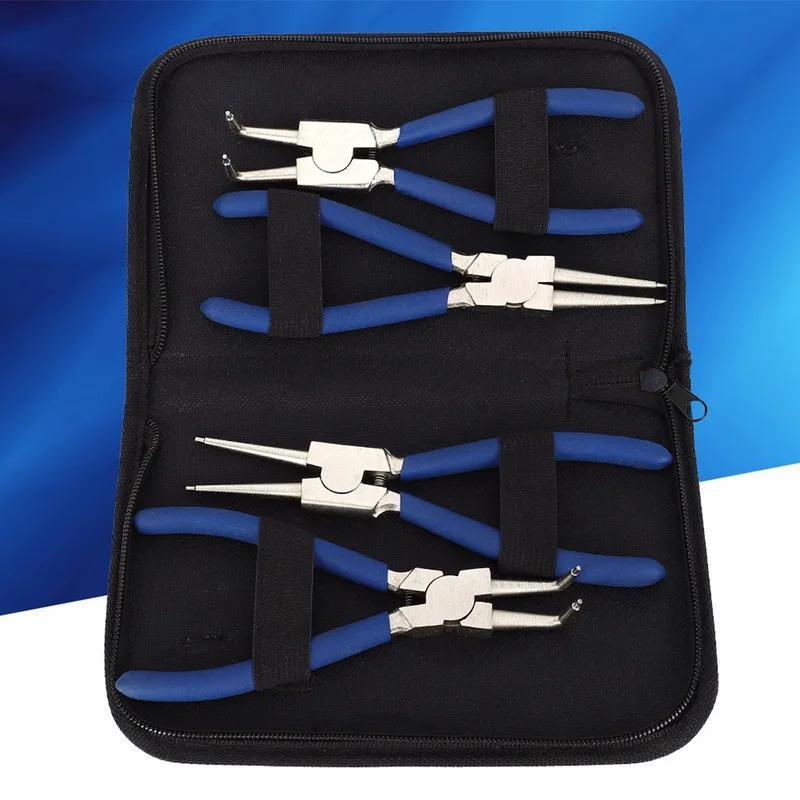 Hochfeste Sprengringzangenset mit Rückstellfeder, tauchbeschichteten Griffen für den industriellen Einsatz, Sprengringwerkzeug