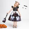 3 ks Pumpkin Witch Cosplay dievčenské šaty Vianočný Halloween Vampire Kostým Dievčenské Party Princezná Šaty Deti Detské Oblečenie 3 6 8 10 Year Black