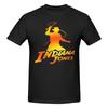 Indiana Jones Logo Nude Feeling Tshirt Sports Street Reinforced Collar Shirt