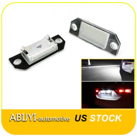 2Pcs For Ford Focus C-MAX /MK2 2003-2007 LED License Number Plate Lights Canbus