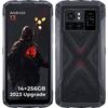 Smartphone Robuste HOTWAV Cyber X 14Go+256Go 10200mAh 6,78'' FHD+ 64MP Téléphone Incassable Avec Écran Secondaire Arrière NFC Noir