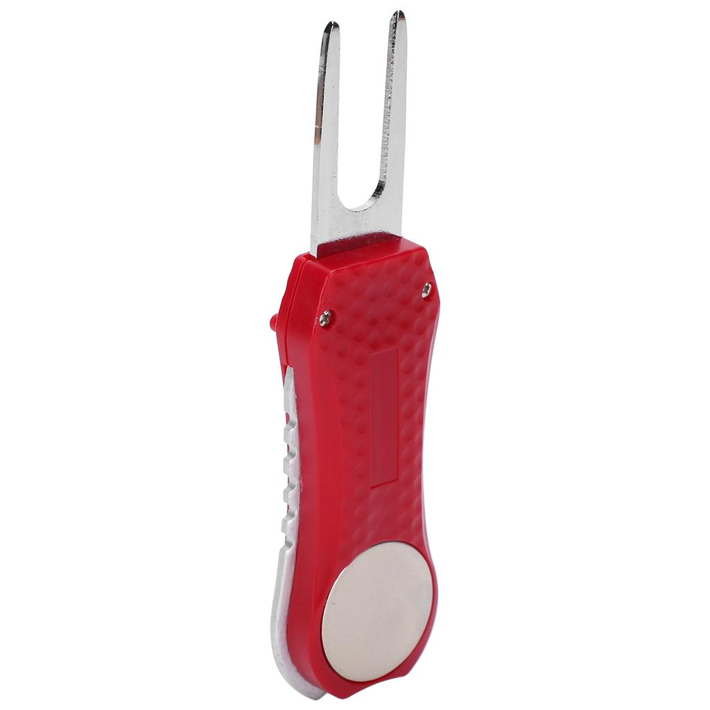 Golf Fork Golf Divot Repair Spring Tool Pitchfork Cleaner Putting Green Fork Training AidsRed