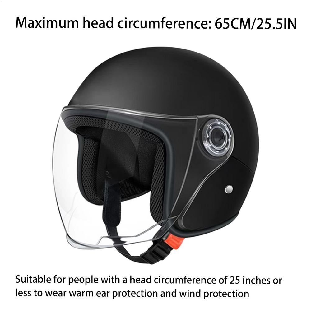 Lightweight Motorcycle Helmet Half Face Moped Helmet Protective Gear With Visor For Women Men Adventure Outdoor Riding Scooter