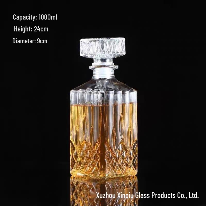 Creative Crystal Diamond Wine Decanter: 50ml-1000ml Transparent Red Wine Bottle